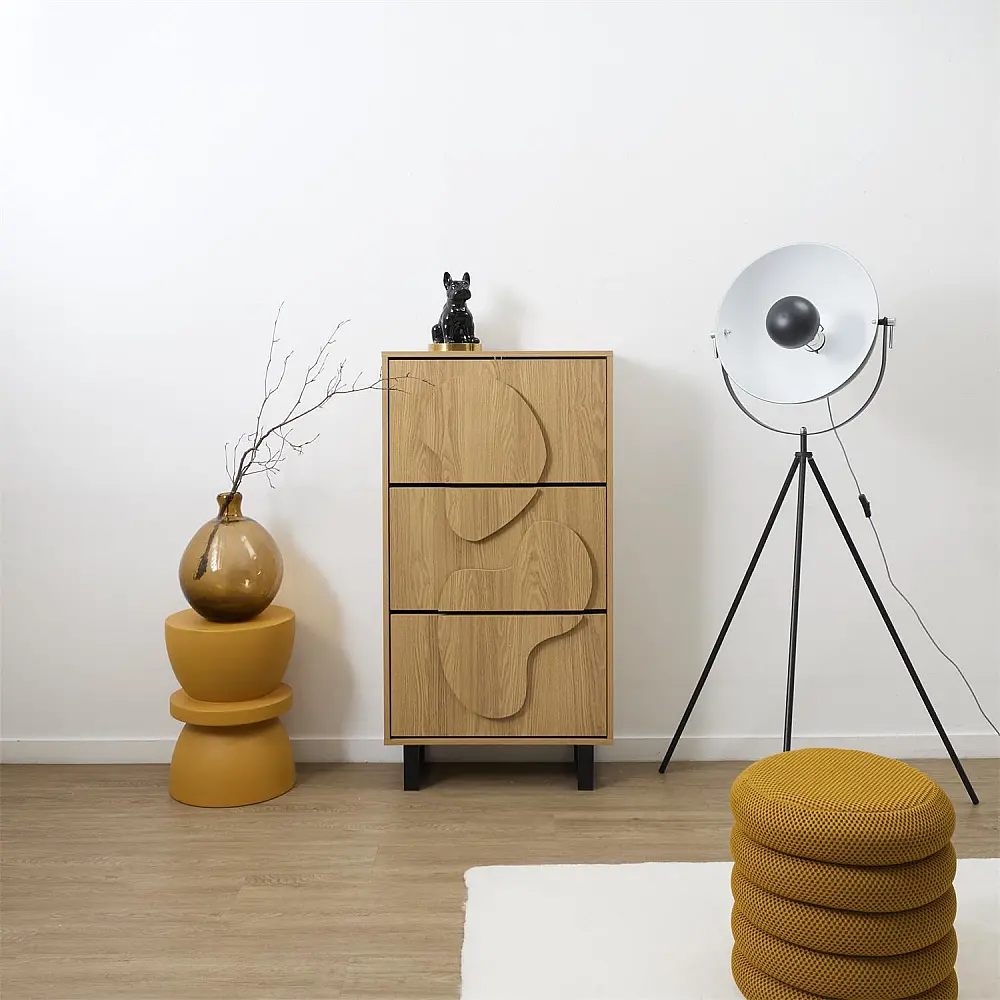 Home Deco Factory Παπουτσοθήκη CALYPSO - Καφέ και Μαύρο 60 x 115 x 24 HD0429