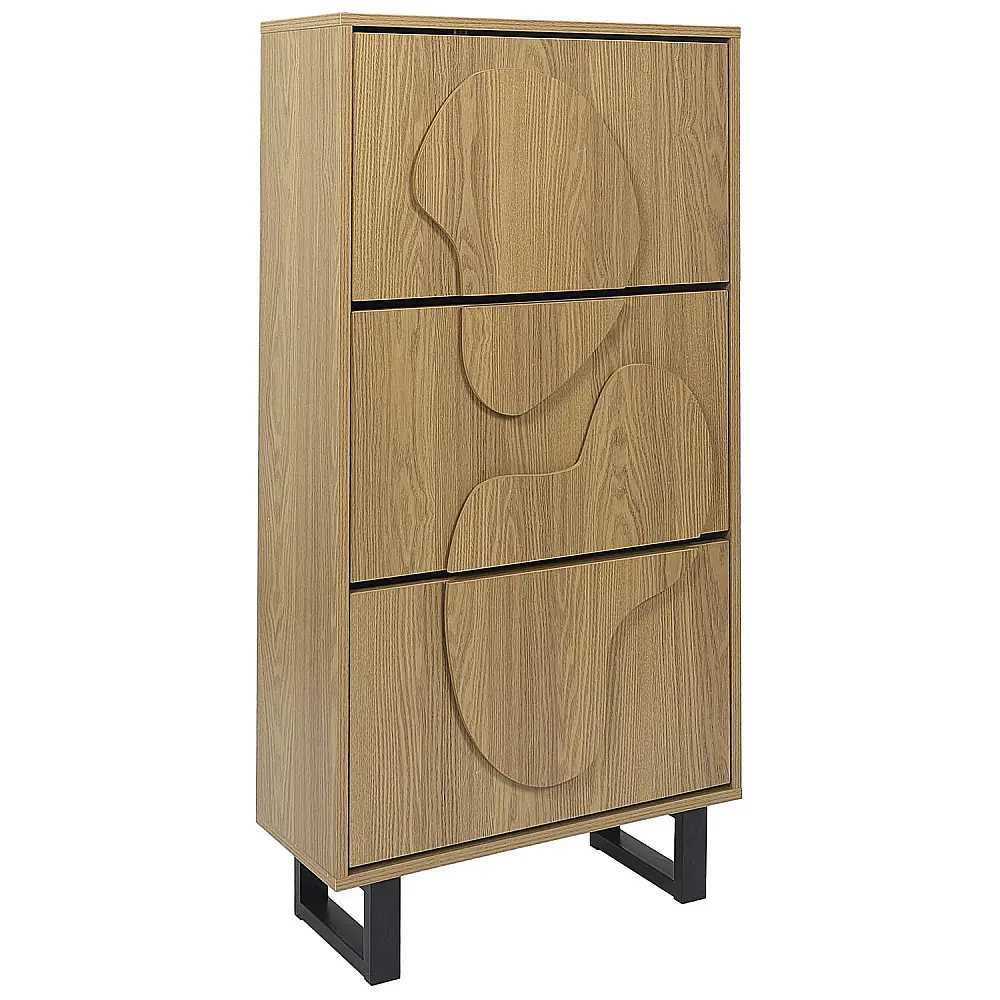 Home Deco Factory Παπουτσοθήκη CALYPSO - Καφέ και Μαύρο 60 x 115 x 24 HD0429