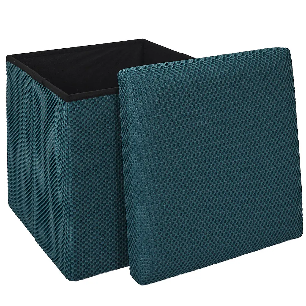 Home Deco Factory Πτυσσόμενο Κουτί Αποθήκευσης ATOME Μπλε 38 x 38 x 38 HD0504