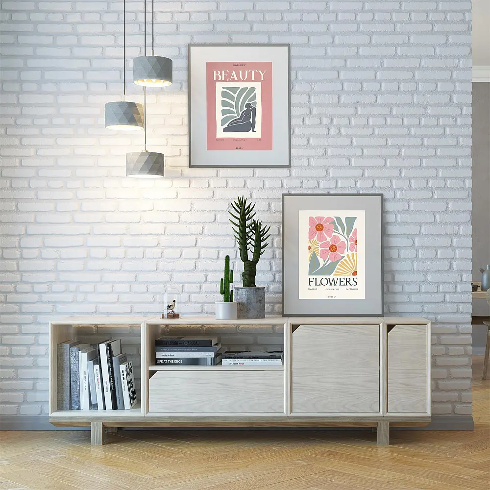 Home Deco Factory Σετ 2 Διακοσμητικών Αφισών 30 x 40 εκ. με Τυχαία Επιλογή Μοντέλου HD7469