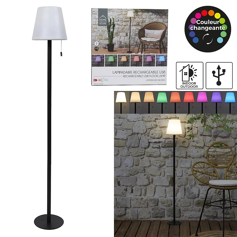 Home Deco Factory Φωτιστικό Δαπέδου για Εσωτερικό-Εξωτερικό RGB Φωτισμό 16,5 x 106 x 16,5 εκ LA0096