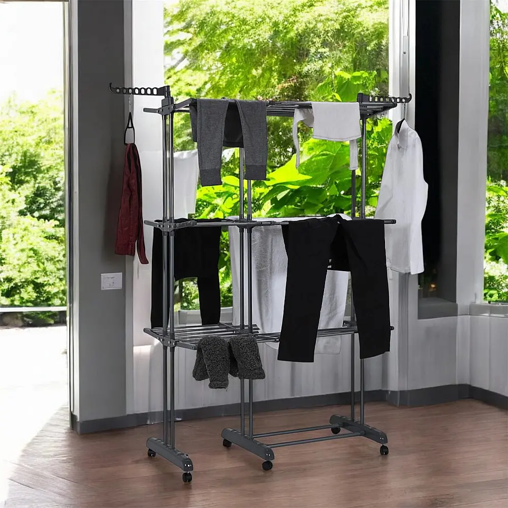 JE CHERCHE UNE IDEE Τροχήλατη Απλώστρα 3 Επιπέδων Aire 143 x 175 x 64 εκ ME0080