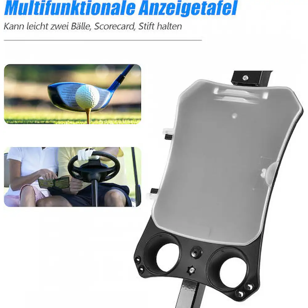 Costway Καρότσι Γκολφ 2 Τροχών με Ατσάλινη Βάση Σημειώσεων - Μαύρο SP37205DK