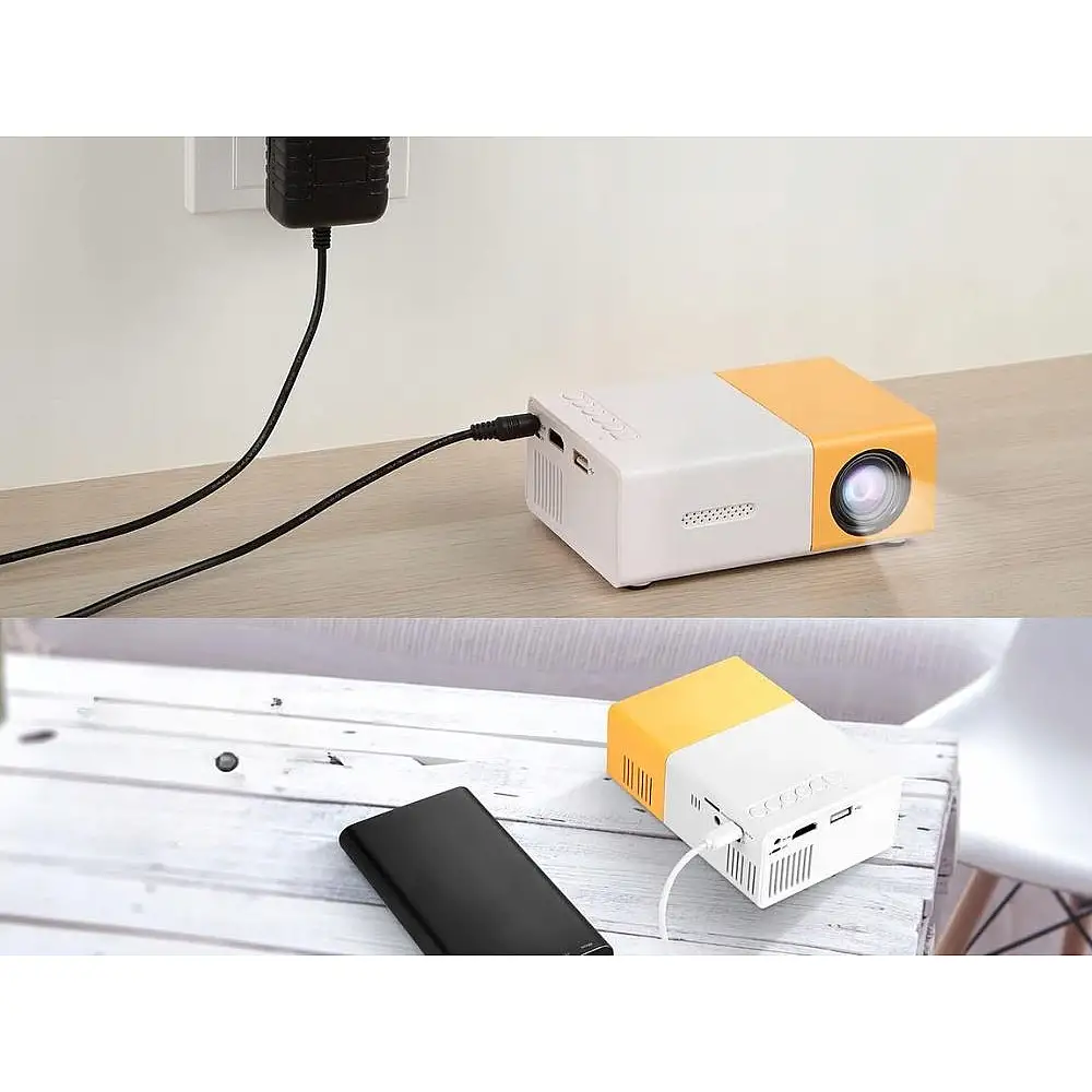 Verk Group Φορητός Προβολέας Τηλεόρασης YG300 Έκδοση 2025 Full HD με USB HDMI και Τηλεχειριστήριο 5907451369784