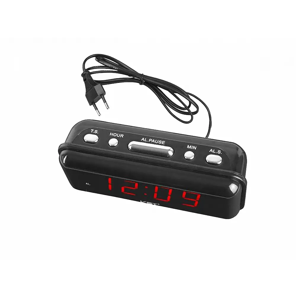 Verk Group Ηλεκτρονικό Ξυπνητήρι LED 24ώρης Λειτουργίας με Ξυπνητήρι 5907451332986