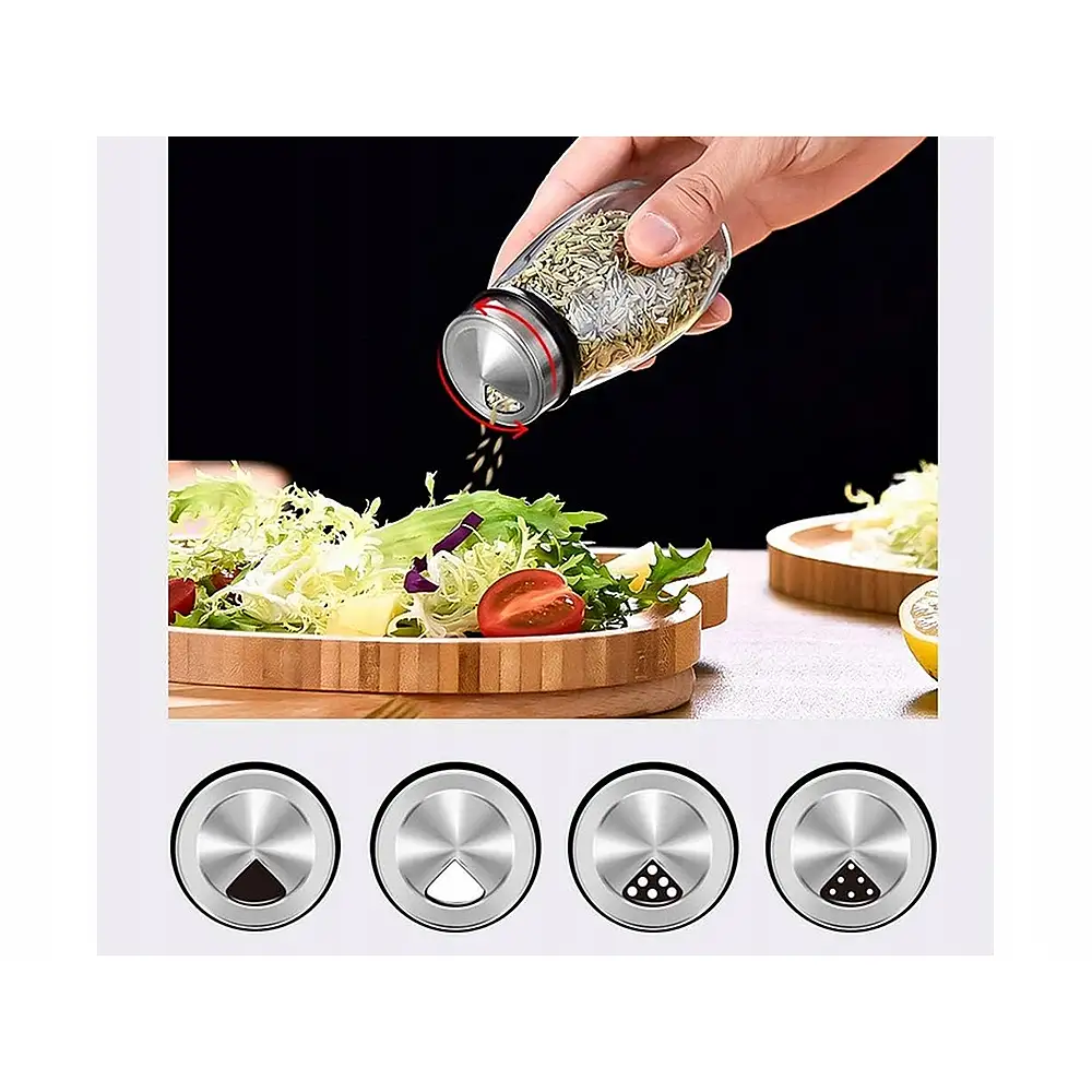 Verk Group Περιστρεφόμενο Οργανωτής Μπαχαρικών με 6 Γυάλινα Δοχεία για Μπαχαρικά & Αλάτι 5907451363508