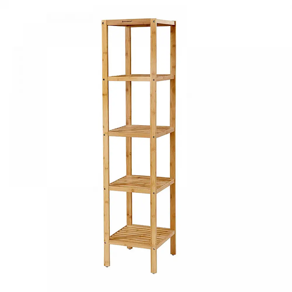 Ξύλινη Ραφιέρα Μπάνιου από Μπαμπού με 5 Ράφια 33 x 33 x 146 cm Songmics BCB55Y