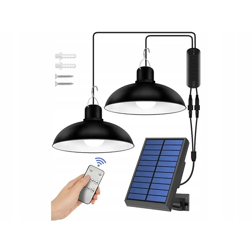 Verk Group Ηλιακό LED Εξωτερικό Φωτιστικό Οροφής με Τηλεχειριστήριο και Αισθητήρα Σούρουπου 5907451368459