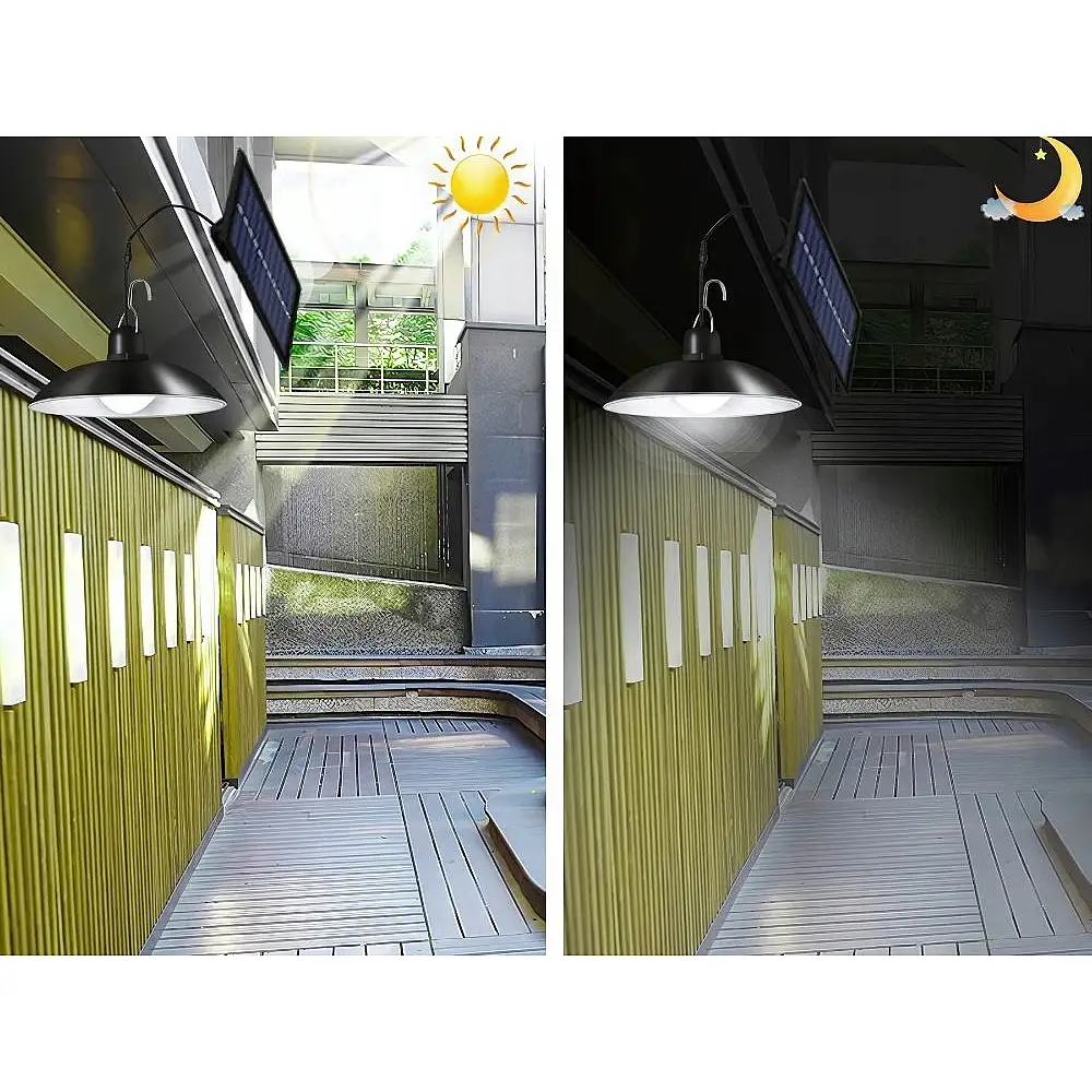 Verk Group Ηλιακό LED Εξωτερικό Φωτιστικό Οροφής με Τηλεχειριστήριο και Αισθητήρα Σούρουπου 5907451368459