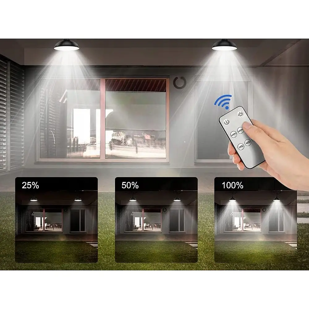 Verk Group Ηλιακό LED Εξωτερικό Φωτιστικό Οροφής με Τηλεχειριστήριο και Αισθητήρα Σούρουπου 5907451368459