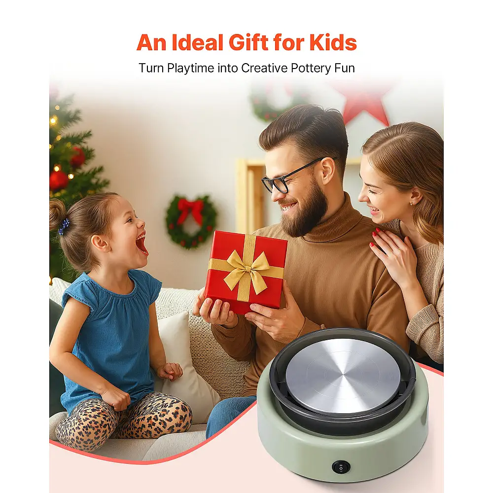 VEVOR Ηλεκτρικός Κεραμικός Τροχός για Παιδιά 158 mm - Πράσινος ETLPJYXLSWJBH5WNX001V2