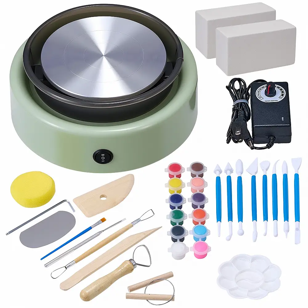 VEVOR Ηλεκτρικός Κεραμικός Τροχός για Παιδιά 158 mm - Πράσινος ETLPJYXLSWJBH5WNX001V2