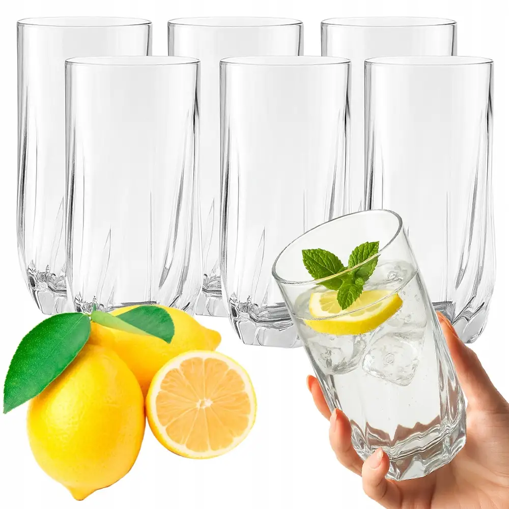 Verk Group Σετ από 6 Ψηλά Ίσια Ποτήρια για Κρύα Ποτά, 340 ml 5907451374306