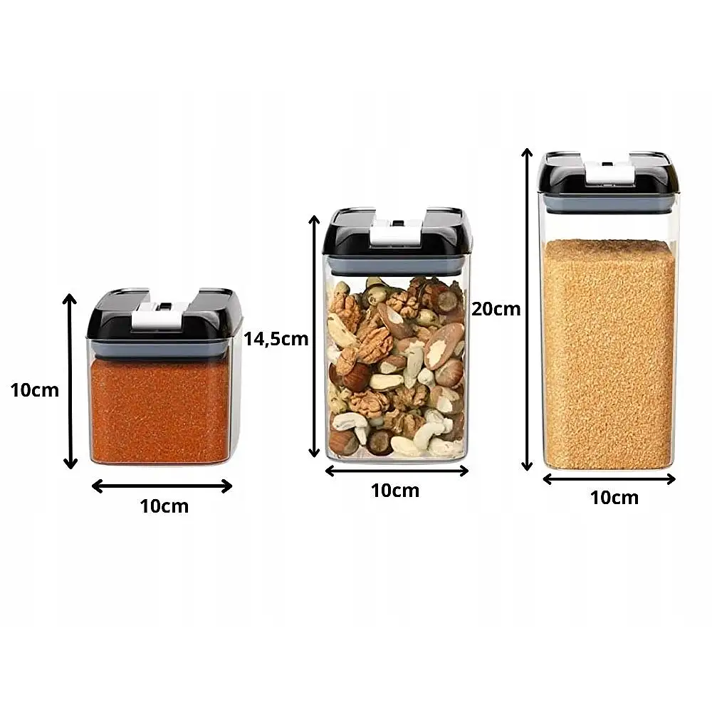 Verk Group Σετ 4 Δοχείων Κουζίνας για Ζυμαρικά με Αεροστεγές Κλείσιμο 5907451374276