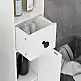 Kleankin kleankin Κινητή Στήλη Μπάνιου με Συρτάρι, 2 Ντουλάπια και 4 Ανοιχτά Ράφια, από Ξύλο, 20x20x180 cm, Λευκό 834-625V80WT