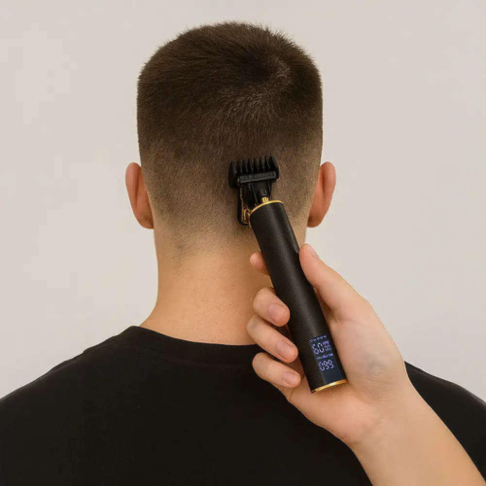 Κουρευτική Μηχανή & Τρίμερ με 3 Ταχύτητες και LCD Οθόνη Μαύρο/Χρυσό 25429 Soulima