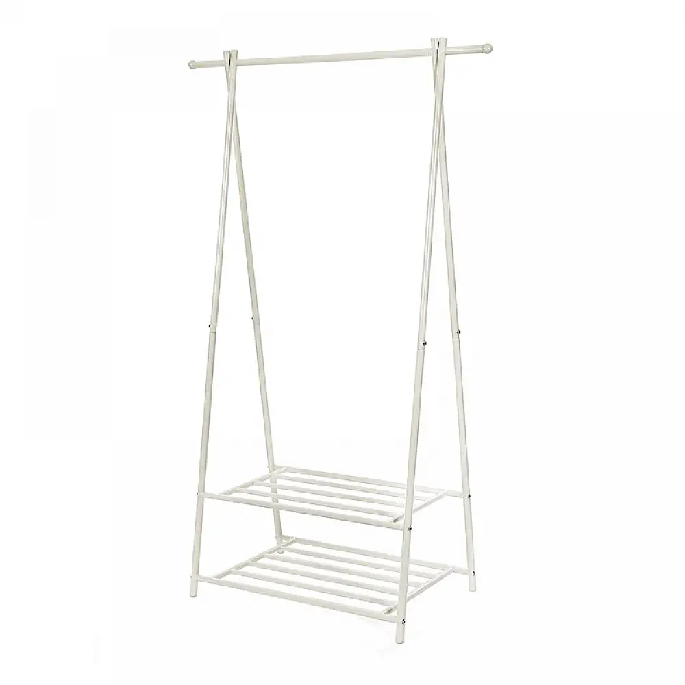 Μεταλλική Κρεμάστρα Ρούχων Δαπέδου 87.5 x 41 x 155 cm Χρώματος Λευκό Songmics HSR05W