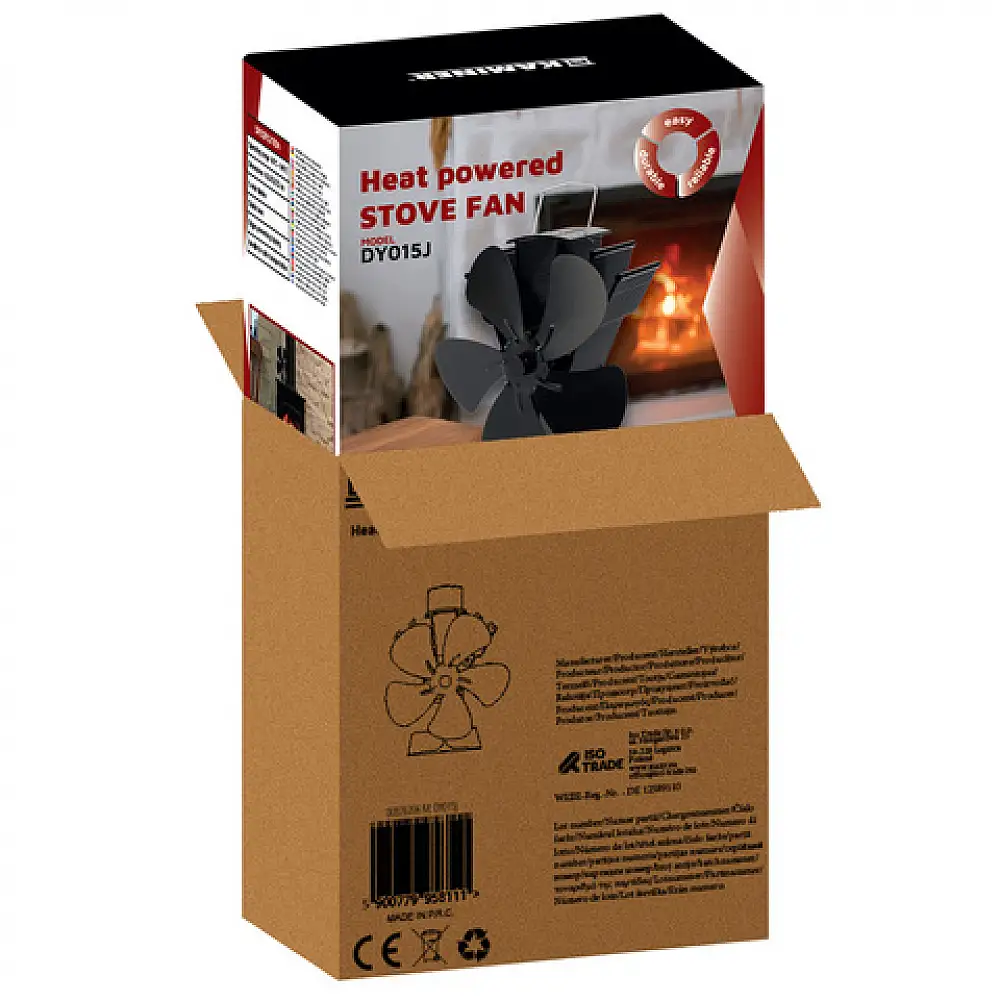 Kaminer Ανεμιστήρας Τζακιού με 5 Λεπίδες που Λειτουργεί με Θερμότητα 26206