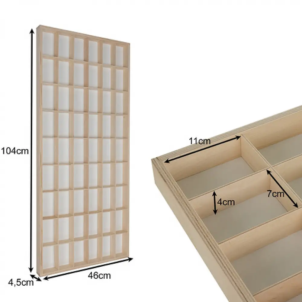 Kruzzel Ραφιέρα από Ξύλο με 54 Θέσεις για Μικρές Κούκλες – Ασφαλής, Στιλάτη και Εύκολη στη Συναρμολόγηση 26969