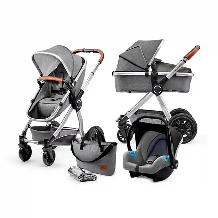 Παιδικό Καρότσι 3 σε 1 Χρώματος Γκρι KinderKraft VEO