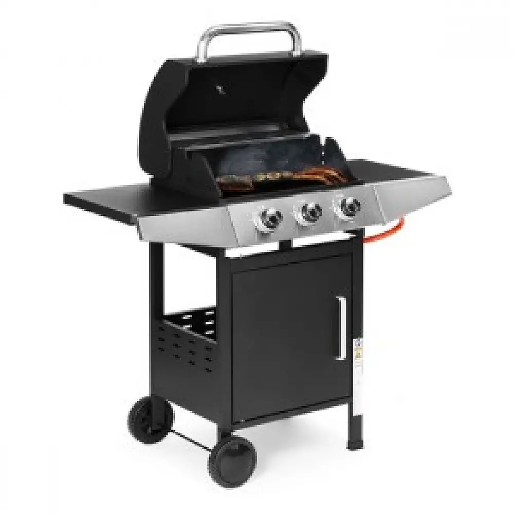 Multistore Ψησταριά Υγραερίου 10.2 kW με 3 Καυστήρες, Θερμόμετρο & Ρυθμιστή QL-02