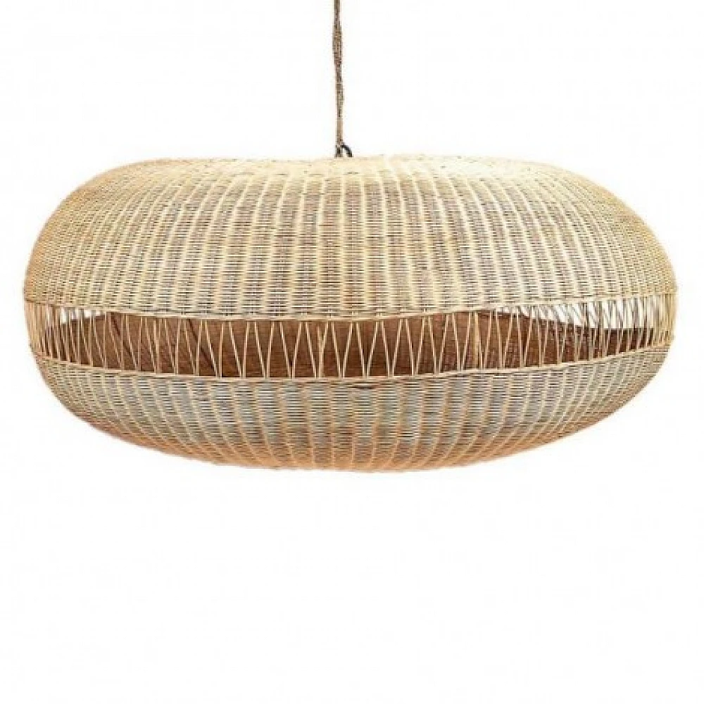 Supergreens Φωτιστικό Οροφής Ρατάν "Lampu Lampu" Φυσικό 135x135x55 εκ.