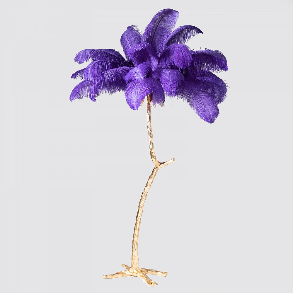 Supergreens Φωτιστικό Επιδαπέδιο ''Ostrich'' Μπλε/Χρυσό 170 εκ.