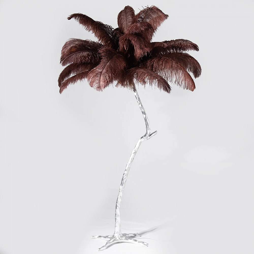 Supergreens Φωτιστικό Επιδαπέδιο ''Ostrich'' Καφέ/Ασημί 170 εκ.