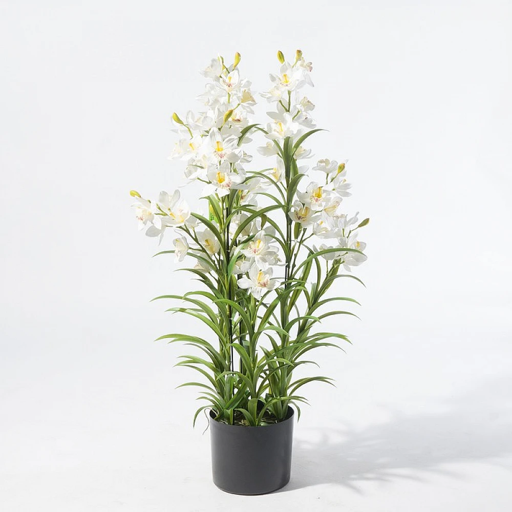 Supergreens Τεχνητό Φυτό Ορχιδέα "Cymbidium Orchid" Λευκό 125 εκ.
