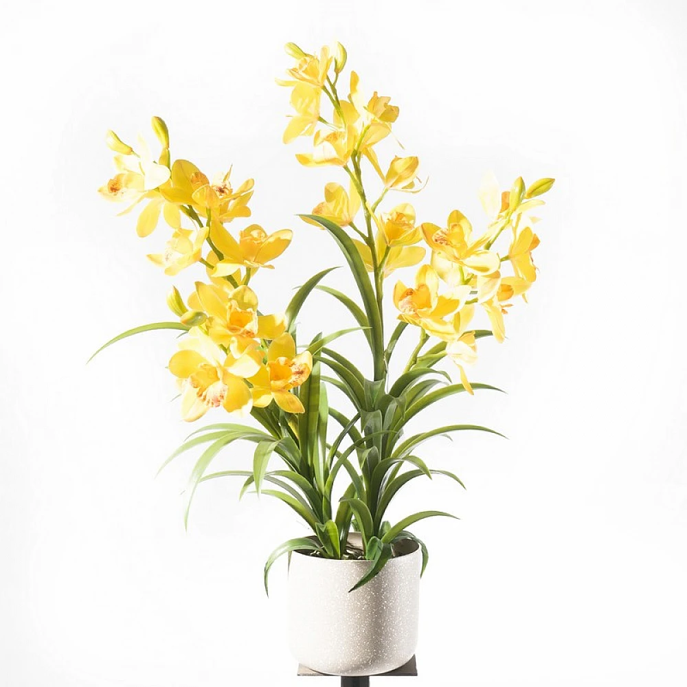 Supergreens Τεχνητό Φυτό Ορχιδέα "Cymbidium Orchid" Κίτρινο 80 εκ.