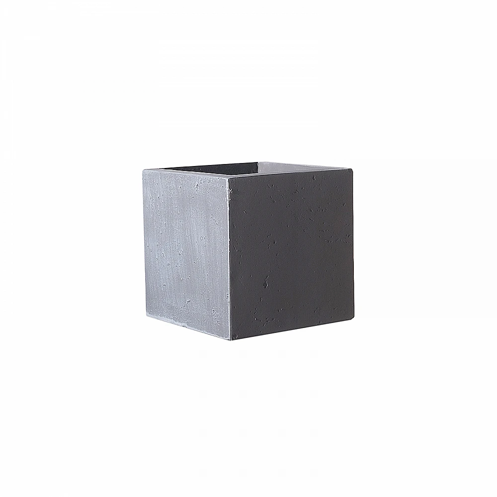 Supergreens Γλάστρα Πήλινη Τετράγωνη "Rocky" Γκρι M 30x30x30 εκ.
