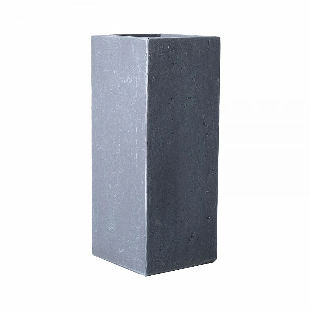 Supergreens Γλάστρα Πήλινη "Solid" Γκρι L 34x34x70 εκ.