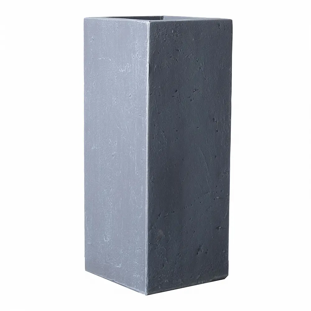 Supergreens Γλάστρα Πήλινη "Solid" Γκρι XL 41x41x80 εκ.