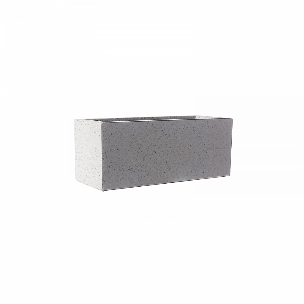 Supergreens Γλάστρα Πήλινη Ορθογώνια "Stone" Γκρι S 50x20x20 εκ.