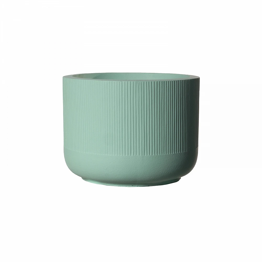 Supergreens Γλάστρα Πήλινη Οβάλ "Petal" Πράσινο Ανοιχτό M 35x35x26 εκ.