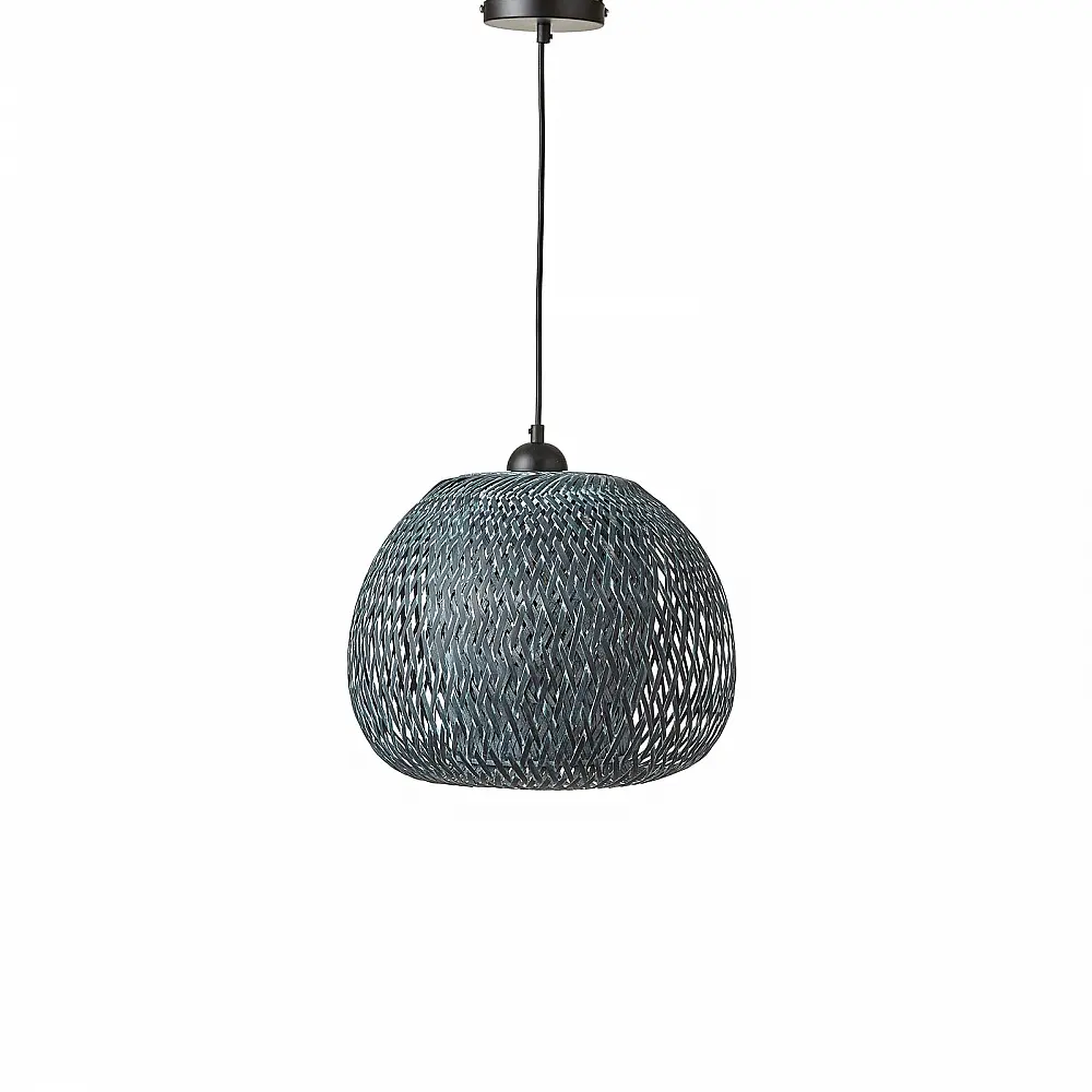 Supergreens Φωτιστικό Οροφής Ρατάν Γκρι 33x33x29 εκ.