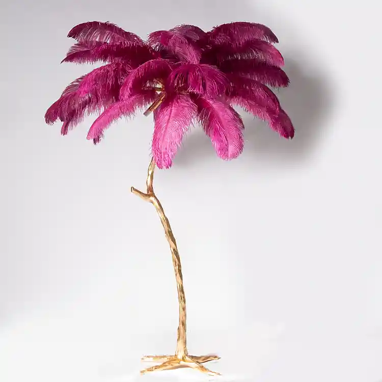 Supergreens Φωτιστικό Επιδαπέδιο ''Ostrich'' Mωβ/Χρυσό 170 εκ.