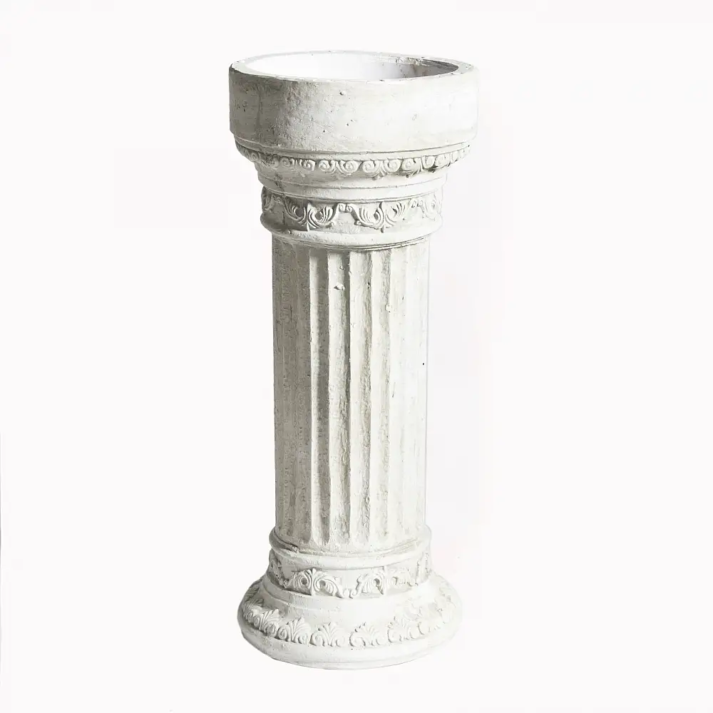 Supergreens Ανθοστήλη Τσιμεντένια Μπεζ 35x35x86 εκ.