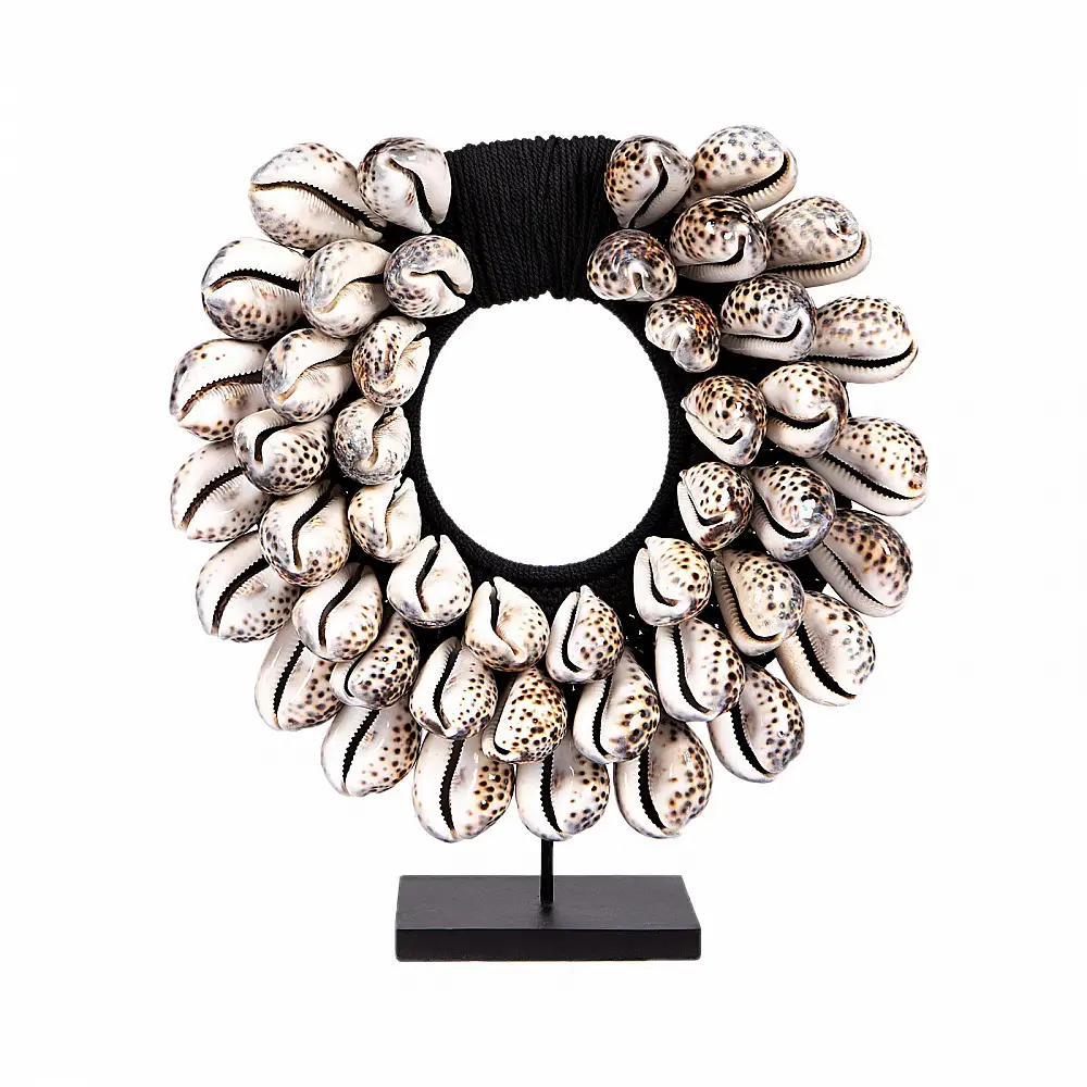 Supergreens Διακοσμητικό Κολιέ Κοχύλι σε Stand Καφέ 50 εκ.