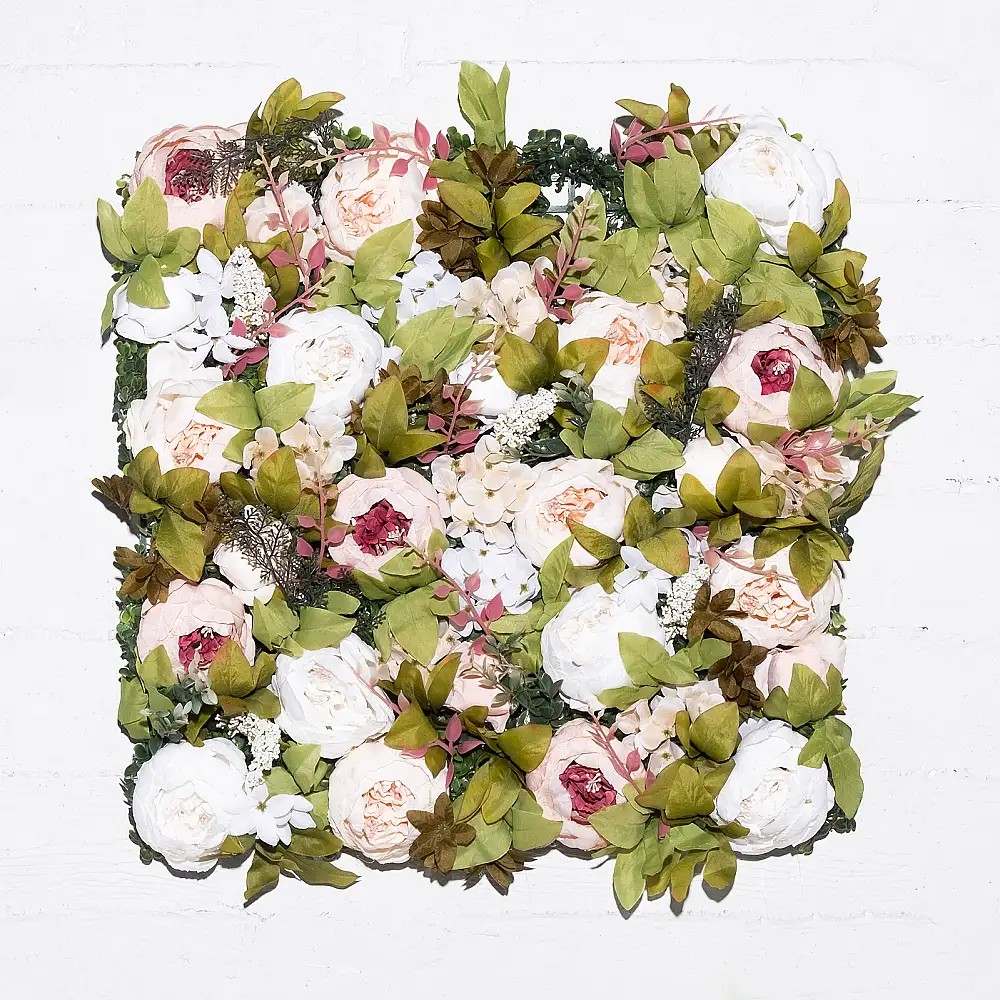 Supergreens Τεχνητή Φυλλωσιά Παιώνια με Ορτανσία 50x50 εκ.