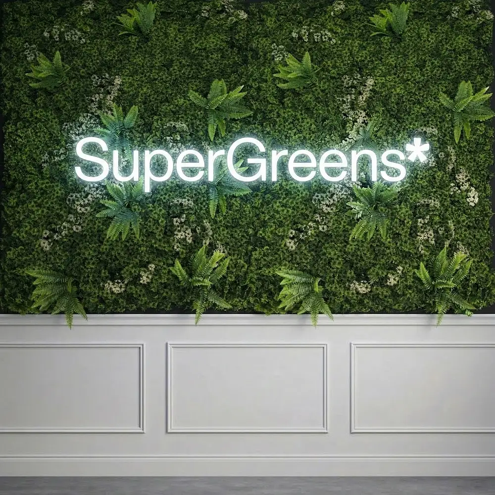 Supergreens Τεχνητή Φυλλωσιά Moss "Silva Luminis" Πράσινη 100x100 εκ.