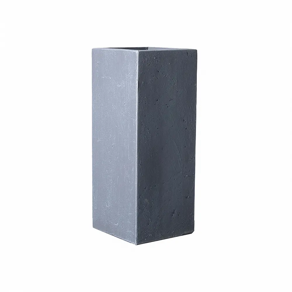 Supergreens Γλάστρα Πήλινη "Solid" Γκρι M 27x27x60 εκ.