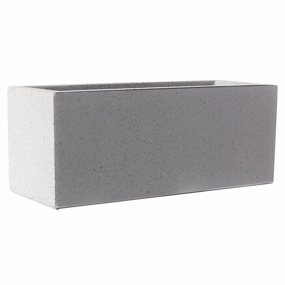 Supergreens Γλάστρα Πήλινη Ορθογώνια "Stone" Γκρι XL 100x47x47 εκ.