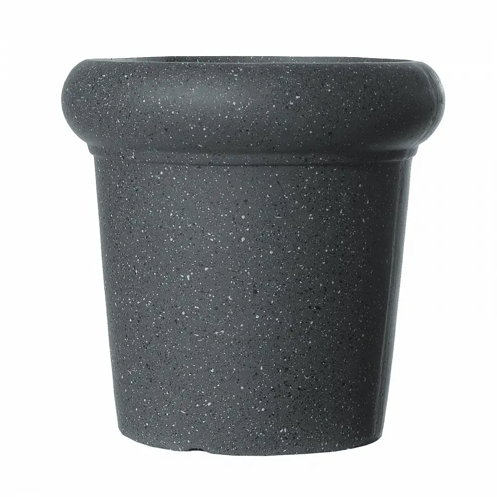 Supergreens Γλάστρα Πήλινη με Γείσο "Spot" Γκρι L 48x48x48 εκ.