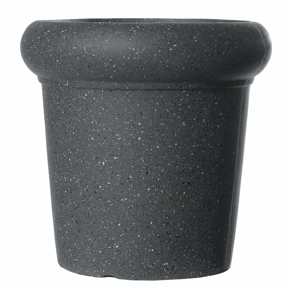 Supergreens Γλάστρα Πήλινη με Γείσο "Spot" Γκρι XL 57x57x57 εκ.