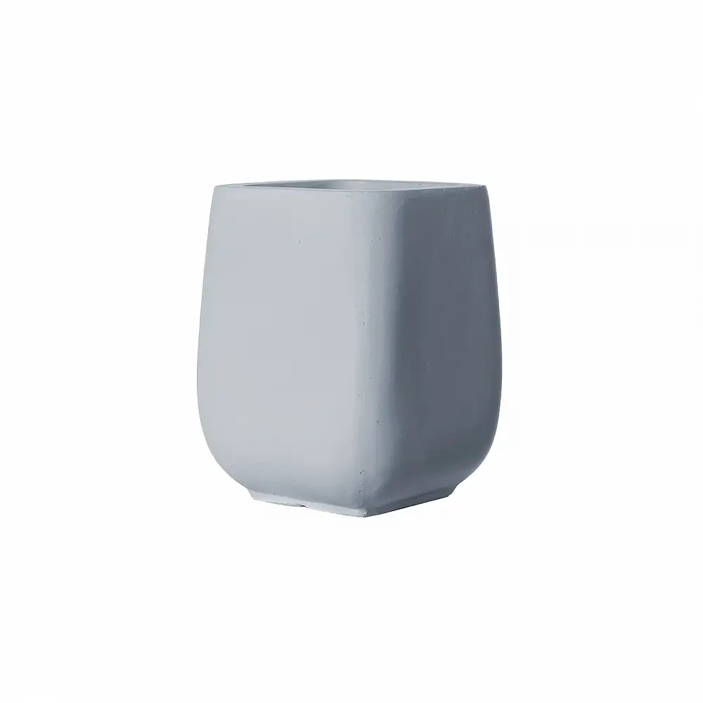 Supergreens Γλάστρα Πήλινη Κάθετη "Regal" Γκρι S 21x21x26 εκ.