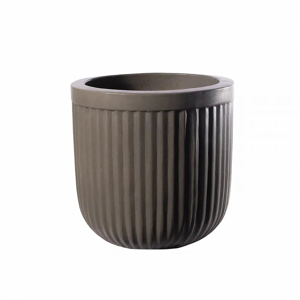 Supergreens Γλάστρα Τσιμεντένια Στρογγυλή "Gaia" Φυσική 38x38x38 εκ.