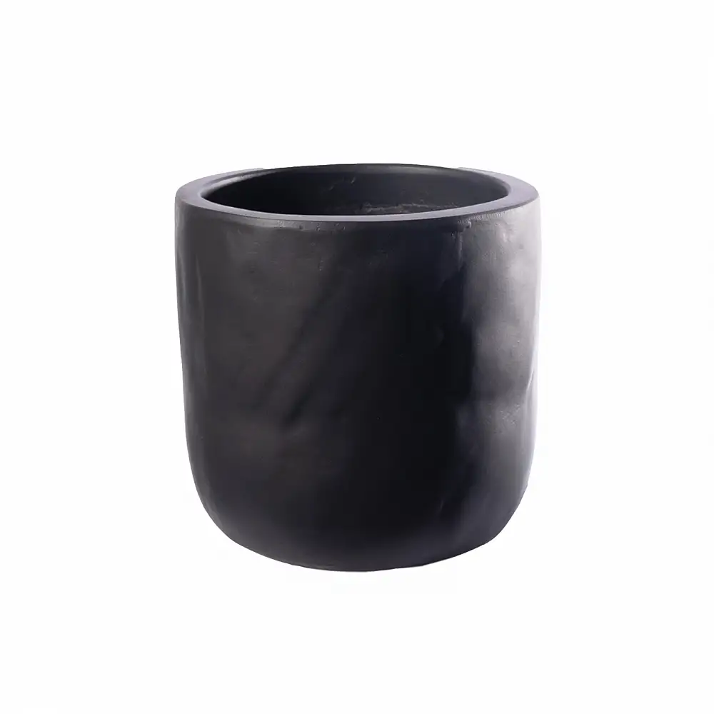 Supergreens Γλάστρα Τσιμεντένια Στρογγυλή "Gaze" Μαύρη 30x30x30 εκ.