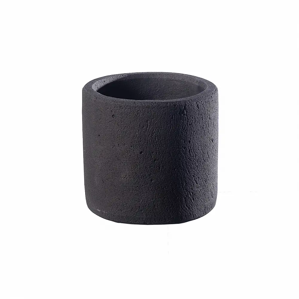 Supergreens Γλάστρα Τσιμεντένια Κύλινδρος "Fysi" Μαύρη 30x30x28 cm