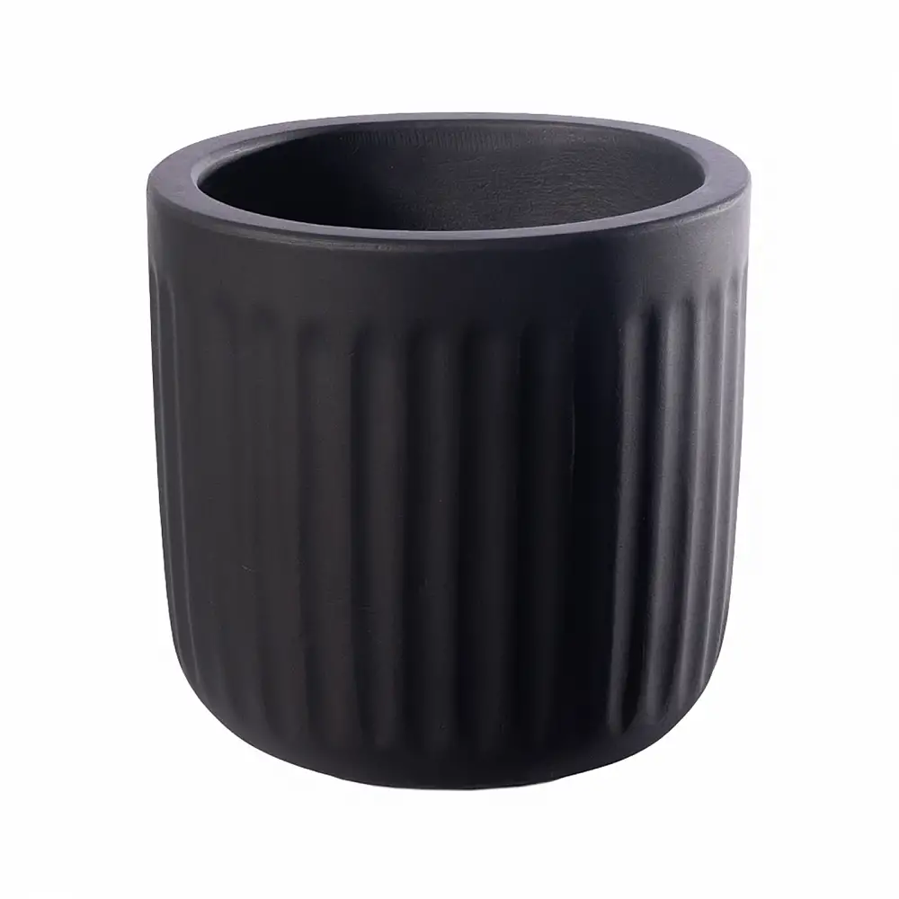 Supergreens Γλάστρα Τσιμεντένια Στρογγυλή "UrbanBloom" Μαύρη 40x40x37 εκ.